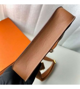 mini Jypsiere Evercolor Ck37 Golden Brown Gold Hardware 23cm Full Handmade Ghw