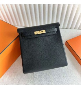 Kelly Ado Clemence Ck89 Black Gold Hardware 22cm Full Handmade Ghw