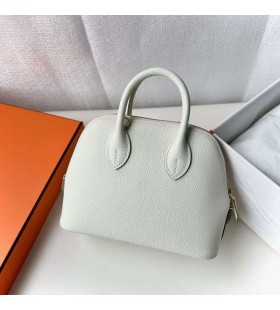 Mini Bolide Evercolor 0T Mushroom white & 4B Biscuit Khaki Gold Hardware 18cm Full Handmade Ghw