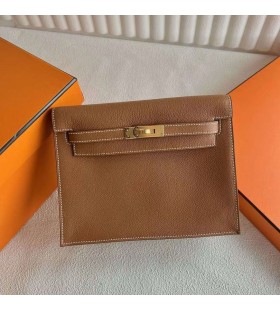 Bags Kelly Danse Evercolor Ck37 Golden Brown Gold Hardware 22cm Full Handmade Ghw