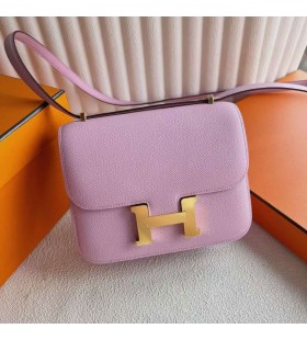 Constance Epsom X9 mallow purple Gold Hardware 18cm Full Handmade Ghw