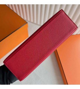 Mini Kelly Pochette Epsom Q5 Bright Red Gold Hardware 22cm Full Handmade Ghw