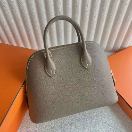 Bolide Epsom Ck18 Etoupe Cinza Hardware de Ouro 25cm Completo feito a mão Ghw