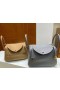 Lindy Clemence 0L Luz cinza Hardware de Ouro 26cm Completo feito a mão