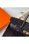 Birkin Lagarto Ck89 Ouro Preto Hardware Ghw 25cm Completo feito a mão
