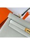 Kelly Togo 0W Cristal cinza Hardware de Ouro Ghw 25cm Completo feito a mão