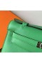 Kelly Pochette Swift 0Z Verde Fresco ferragem de Prata 22cm Completo feito a m&Atilde;&pound;o Phw