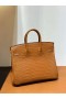 Bolsas Birkin de Jacar&Atilde;&copy; Fosco Ck37 dourar Hardware de Ouro 25cm Completo feito a m&Atilde;&pound;o Ghw