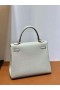 Kelly Togo 0W Cristal cinza Hardware de Ouro 25cm Completo feito a mão Ghw