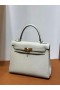 Kelly Togo 0W Cristal cinza Hardware de Ouro 25cm Completo feito a mão Ghw