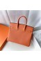 Birkin Epsom Ck93 Laranja de Ouro de Hardware 25cm Completo feito a mão Ghw
