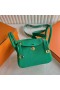 Mini Lindy Clemence 6W verde Menta Hardware de Ouro 19cm Completo feito a mão Ghw