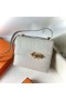 Sacos Verrou Matte Jacaré, Crocodilo 8L Creme Ouro Branco Hardware 21cm Completo feito a mão Ghw
