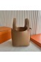 Picotin Clemence 4B biscoitos Cáqui ferragem de Prata 18cm Completo feito a mão Phw