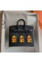 Birkin pequena casa Limitada preto Preto Fivela de 20cm Completo feito a mão