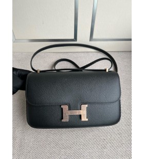 Constança elan Epsom ck89 Noir Rose gold Hardware 26cm Completo feito a mão