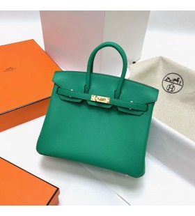 Birkin Swift U4 de Veludo, Ouro verde de Hardware Ghw 25cm Completo feito a mão