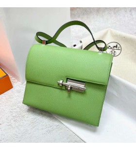 Verrou Epsom i3 Abacate verde & T0 Luz Azul Prata Hardware Phw 21cm Completo feito a mão