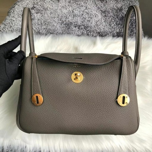 Lindy Clemence 8F tinware szürke Arany Hardver 26cm, Teljes Kézzel készített