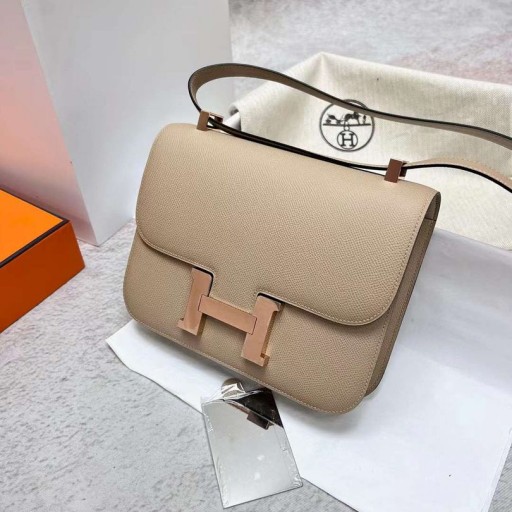 Constance 24-1 Epsom S2 Árok Szürke Rózsa Arany Hardver RGhw 24cm a Teljes Kézzel készített