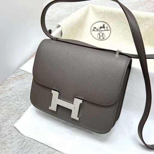 Constance Epsom 8F tinware szürke Ezüst Hardver Phw 18 cm Teljes mértékben Kézzel készített