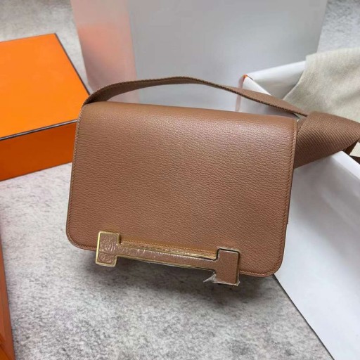 Geta Chevre 2J Mély Khaki, Arany Hardver Ghw 20cm Teljes mértékben Kézzel készített