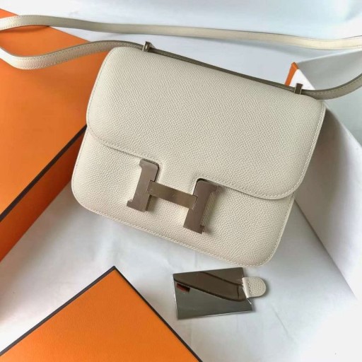 Constance Epsom Tükör CK10 Krémes Fehér Rózsa Arany Hardver 18 cm Teljes mértékben Kézzel készített RGhw