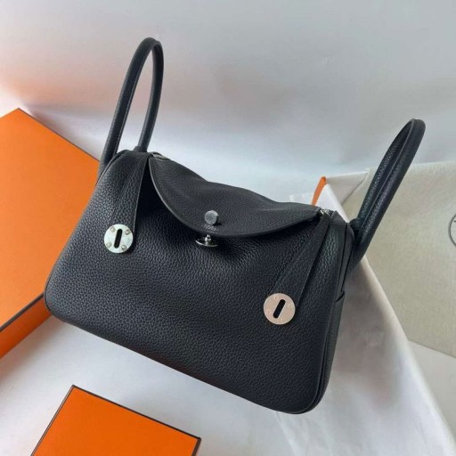 Lindy Clemence TC Bőr Ck89 Fekete Ezüst Hardver 26cm, Teljes Kézzel készített Phw