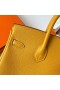 Birkin Togo 9D Borostyán sárga Arany Hardver 25cm Ghw Teljes mértékben Kézzel készített