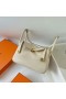 Lindy Clemence TC Leahter Ck10 Krémes Fehér Arany Hardver 26cm, Teljes Kézzel készített Ghw