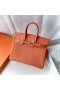 Birkin Epsom Ck93 Narancs Arany Hardver-25cm, Teljes Kézzel készített Ghw