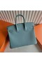 Birkin Togo 7G cián azure Rose Gold Hardver-25cm, Teljes Kézzel készített Rghw