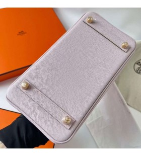 Birkin Epsom 09 Világos Lila, Rózsaszín, Arany Hardver 25cm Ghw Teljes mértékben Kézzel készített