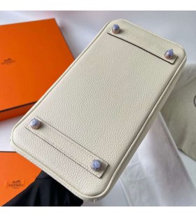 Birkin Togo i2 Krémes Fehér Rózsa Arany Hardver 25cm Rghw Teljes mértékben Kézzel készített