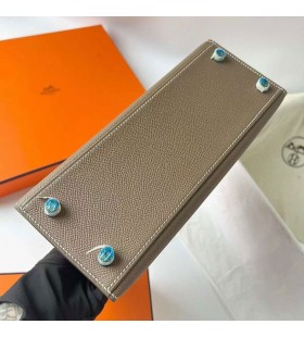 Kelly Epsom Ck18 Etoupe Arany Hardver Ghw 25cm Teljes mértékben Kézzel készített