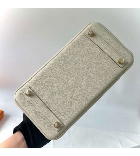 Birkin Togo Ck10 Krémes Fehér Arany Hardver-25cm, Teljes Kézzel készített Ghw