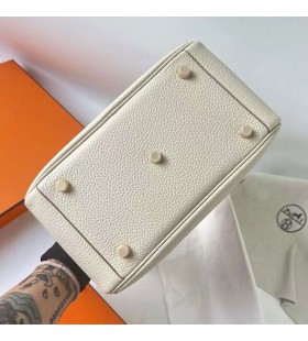 Lindy Clemence TC Leahter Ck10 Krémes Fehér Arany Hardver 26cm, Teljes Kézzel készített Ghw