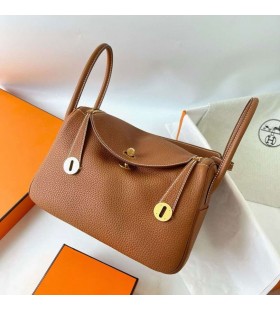 Lindy Clemence TC Leahter Ck37 Arany Barna Arany Hardver 26cm, Teljes Kézzel készített Ghw