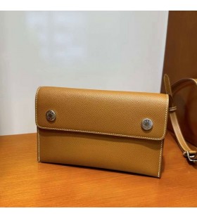 Hermesnap Tárca Epsom Ck37 Arany Barna Ezüst Hardver 18 cm Teljes mértékben Kézzel készÃtett Phw