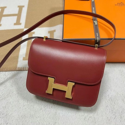 Constance Boxcalf Ck55 Bordeaux dearg Crua-earraí Ór Ghw 18cm Hiomlán Lámhdhéanta