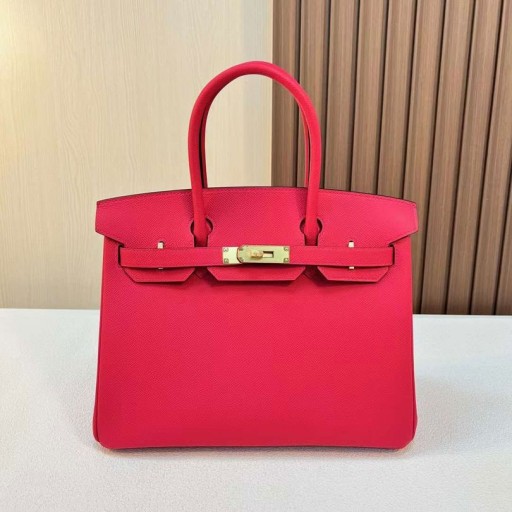 Málaí Birkin Epsom I6 Ardaigh Ór Bándearg Crua-earraí 30cm Hiomlán Lámhdhéanta Ghw
