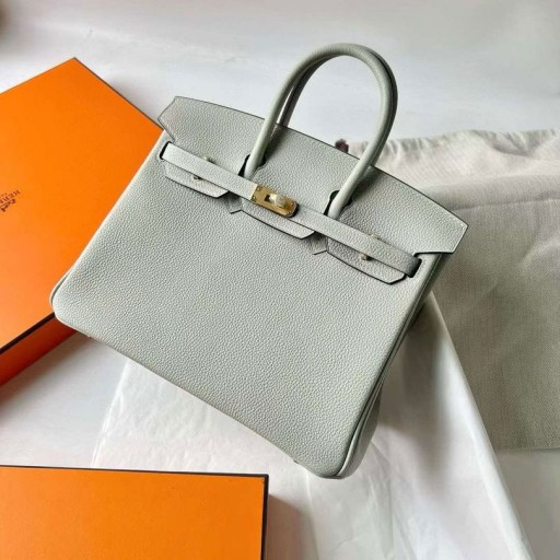 Birkin Tóga 0V Cristal Grey Óir Crua-earraí 25cm Hiomlán Lámhdhéanta Ghw