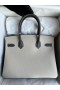 Birkin tóga ck10 Creamy bán & Etain grey Ãir Crua-earraà 30cm Hiomlán Lámhdhéanta
