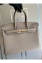 Birkin tóga ck81 Gris grey Ardaigh ór Crua-earraí 35cm Hiomlán Lámhdhéanta