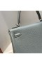 Kelly tóga Almond glas Silver Crua-earraí PHW 25cm Hiomlán Lámhdhéanta