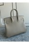 Birkin Epsom Ck18 Etoupe Grey Silver Crua-earraí 25cm Hiomlán Lámhdhéanta