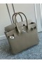 Birkin Epsom Ck18 Etoupe Grey Silver Crua-earraí 25cm Hiomlán Lámhdhéanta