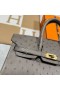 Birkin Ostrich Ck81 Gris Tourterelle Crua-earraí Óir 25cm Hiomlán Lámhdhéanta