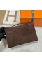 Mini Kelly Pochette Suede Ck47 Caife Ãir Crua-earraà Ghw 22cm Hiomlán Lámhdhéanta