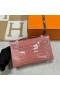 Mini Kelly Pochette Ailigéadar Lonracha 1Q Creamy Bándearg Óir Crua-earraí Ghw 22cm Hiomlán Lámhdhéanta